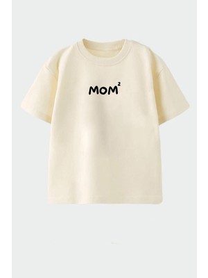 Monila Unisex Çocuk Pamuklu Bisiklet Yaka Baskılı T-Shirt