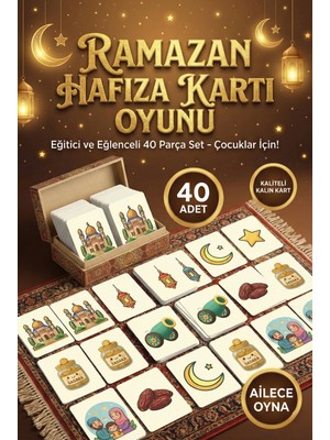 Festilo Ramazan Temalı Eşleştirme Oyun Kartları Hafıza Geliştirici Ramazan Etkinlik Kartı