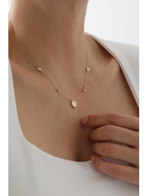 Yavuz Kuyumculuk 14 Ayar Altın Üçlü Kalp Kolye