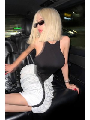 BMD Sasha Midi Büzgülü Elbise - Siyah