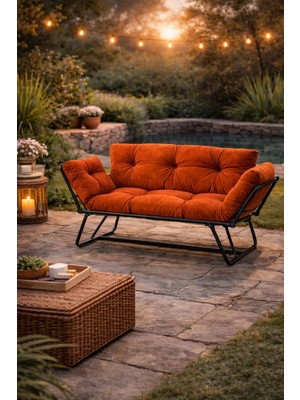 Petkamp Garden Shift- Yatak Olabilen Mekanizmalı Ikili Kanepe Kolları Açılan Yataklı Koltuk