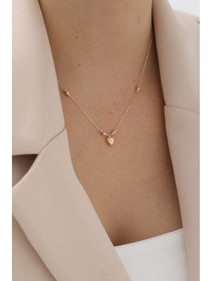 Yavuz Kuyumculuk 14 Ayar Altın Kalp Kolye