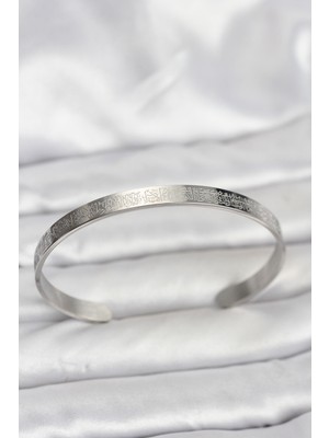 Vice Avm 316L Çelik Gümüş Renk Ayetel Kürsi Yazılı Bileklik - TJ-BB8163 TG-V 12263