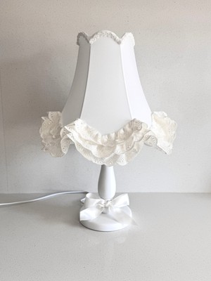 Lulu Avizem Luluavizem Patentli Elde Yıkanabilir Kırık Beyaz Trend Bebek Çocuk Genç Odası Abajur