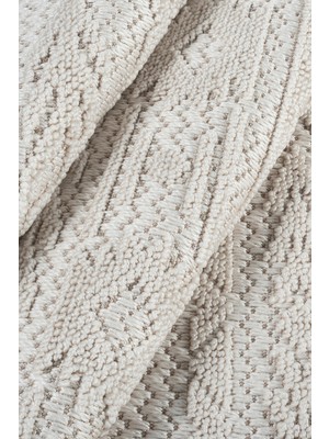 Santiva Home Krem Yumuşak Dokulu Halı Bukle Salon Mutfak Koridor Dokuma Makine Halısı Antialerjik