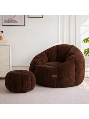 Puffiber Ergonomik Yer Tipi TV Koltuğu – Yetişkin Armut Puf Berjer 105x80 cm | Modern Salon & Balkon Koltuğu