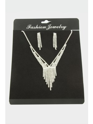 Zero Land Snmswrld Lüks Suyolu Set Kolye-Gümüş Rengi