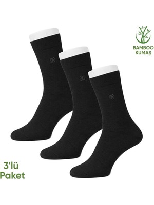 Savage Bambu Erkek Soket Çorabı - 3 Çift - Dikişsiz - Gori -17135 - Set 5