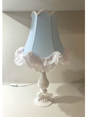 Lulu Avizem Patentli Elde Yıkanabilir Başlık Bebek Mavisi Bebek Odası Abajur