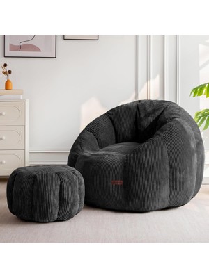 Puffiber Ergonomik Yer Tipi TV Koltuğu – Yetişkin Armut Puf Berjer 105x80 cm | Modern Salon & Balkon Koltuğu