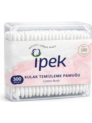 İpek Ipek 300’LÜ Kulak Temizleme Pamuğu %100 Saf Pamuk – Kulak Çubuğu Cotton Buds