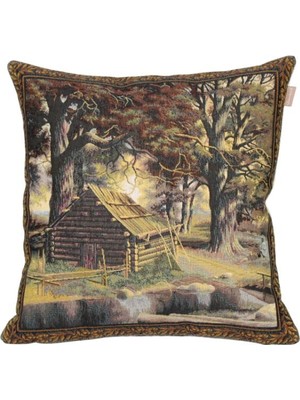 Believe Yayla Jakarlı Dokuma Goblen Dekoratif 40*40 Kırlent