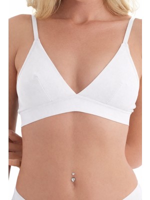 Atelier Tuberose Kadın Üçgen Sütyen Pamuk Triangle Bra Bralet Crop