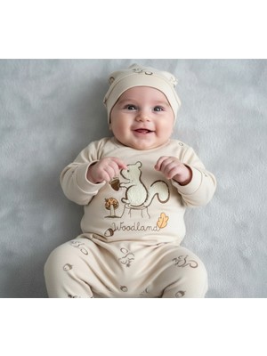 Milays Sincap Nakışlı 3 Lü Zıbın Takımı 0-3 Ay  %100 Pamuktan