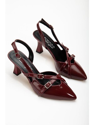 Shoegar Tetti Bordo Rugan Topuklu Ayakkabı