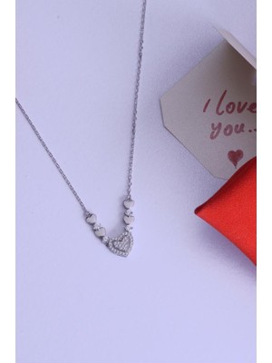 Innuendo Jewelry 925 Ayar Gümüş Beş Kalpli Sevgili Kolyesi