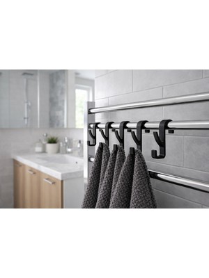 Luna Home Havlupan Askılığı | Delme Gerektirmez Dayanıklı Plastik Havlu Asma Aparatı