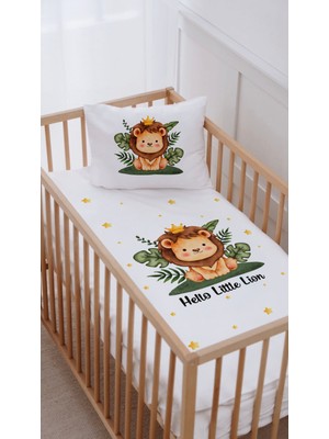 Lilabio %100 Pamuk Park Yatak Beşik Nevresim Takımı (70X120) Küçük Aslan
