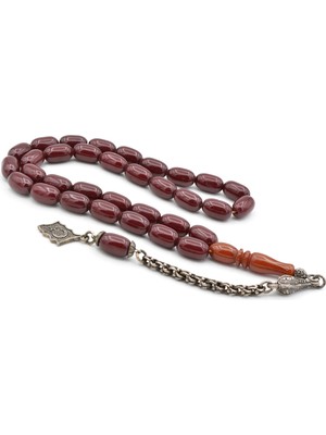 Murty99 Murty99 Usta İşi Sistemli Kapsül Kesim Lila Sıkma Kehribar Tesbih 129