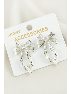 Zero Land Snmswrld Fiyong Trend Metal Küpe-Gümüş Rengi