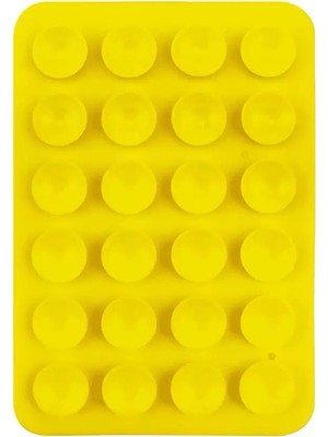 Kare Öpücüklü 03 Çift Taraflı Silikon Tutucu 5,50CM x 8cm - Sarı