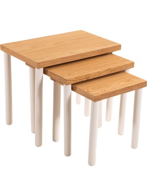 Furax Zigon Sehpa Bohem Meşe Krem