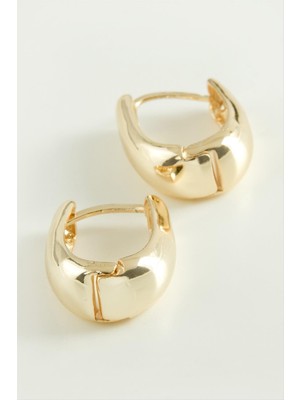 Zero Land Snmswrld Oval Trend Metal Küpe-Gümüş Rengi