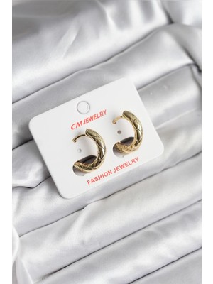 Vice Avm 14K Gold Renk Kaplama CM Kadın Küpe - TJ-BKP11411 TG-V 12038