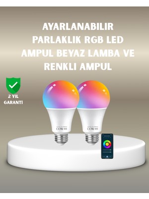 Sergen Reklam Akıllı 9W Rgbw LED Ampul Tasaruflu Romantik Işıklı - SE002E-6DHSF7