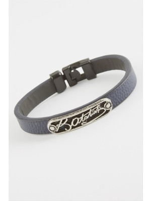 Zero Land Snmswrld Mustafa Kemal Atatük Imzalı Kaliteli Suni Deri Bileklik-Lacivert