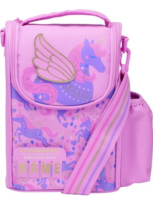 Smiggle Adventurous Junior Isimlikli Askılı Okul Beslenme Çantası – Pembe | Askılı, Yalıtımlı Lunchbox