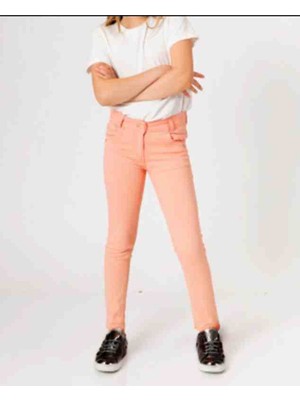 Somon Renk Kız Çocuk Pantolon