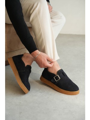 Zapatos Kb-Kx1 Erkek Günlük Bağcıklı Içi Kürklü Süet Klasik Ayakkabı Stt - Lacivert