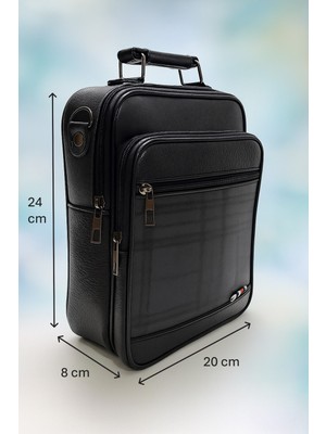 Newish Polo Postacı El ve Omuz Çantası Kareli Suni Deri Kasasız-Büyük Boy Ekonomik