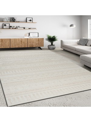 Oreyra Bej Krem Bonnie Geom Sisal Loop Bukle Dokuma Yumuşak Doku Özel Kesim Modern Salon Koridor Hol Oturma Çocuk Mutfak Halısı Kilim Yolluk