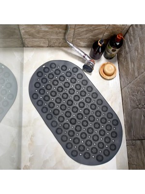 Zuzu Made Massage Bath Math Banyo  Duş Kaydırmazı Antrasit Rengi Masajlı Model 37 X 69 cm