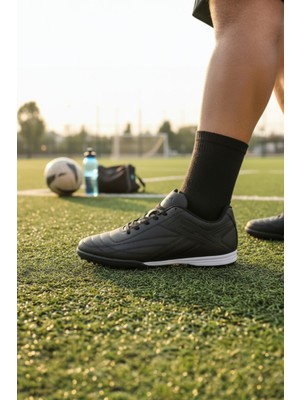 Enoch Siyah Obsidian-Pure Tam Profesyonel Düz Taban Halı Saha Ayakkabısı