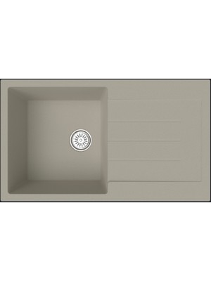 Gradde Ipek Gri Tek Goz Granıt Evye 50X86 GR86L