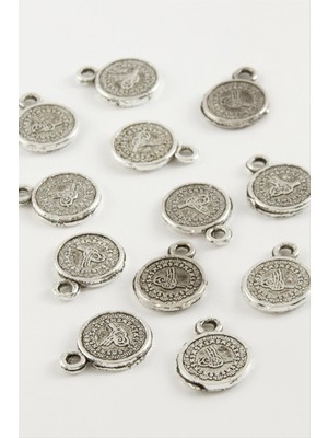 Zero Land Snmswrld 1,5 cm Tuğra Para Tesbih Aparatı 50 Gram-Gümüş Rengi