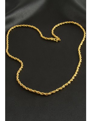 Zero Land Snmswrld Burgulu Zincir Kolye 60 Cm-Sarı