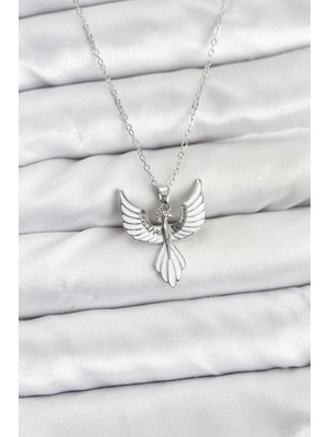 Vice Avm 316L Çelik Zincir Gümüş Renk Anka Kuşu Model Kadın Kolye  TG-VİCE10878 TG-V 12848