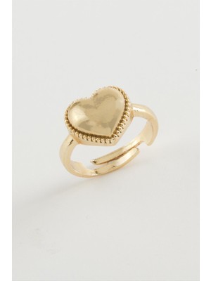 Zero Land Snmswrld Kalp Metal Yüzük-Sarı