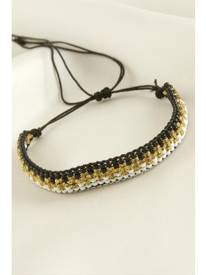 Zero Land Snmswrld Miyuki Etnik Bileklik-Siyah