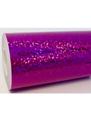 Holografik Pembe Yapışkanlı Folyo