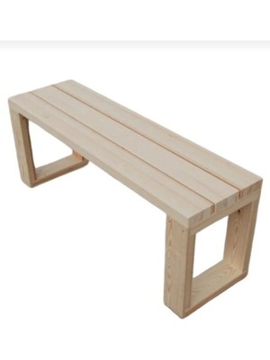 CopperWood 100x30x43 cm Ahşap Oturma Bank Düz Renkli Modern Tasarım ile Konforlu Kullanım