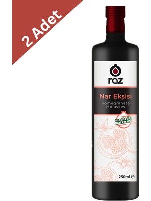 Raz Nar Ekşisi 250 ml x 2 Adet - Yoğun Kıvamlı ve Doğal Nar Ekşili Sos