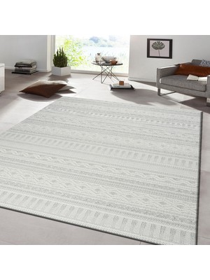 Oreyra Gri Krem Bonnie Geom Sisal Loop Bukle Dokuma Yumuşak Doku Özel Kesim Modern Salon Koridor Hol Oturma Çocuk Mutfak Halısı Kilim Yolluk