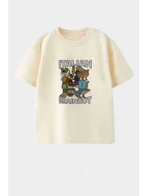 Monila Erkek Çocuk Pamuklu Bisiklet Yaka Baskılı T-Shirt