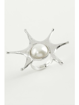 Zero Land Snmswrld Güneş Inci Metal Yüzük-Sarı