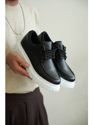 Zapatos Kb-X6 Erkek Günlük Bağcıklı Cilt Klasik Ayakkabı Cbt - Siyah